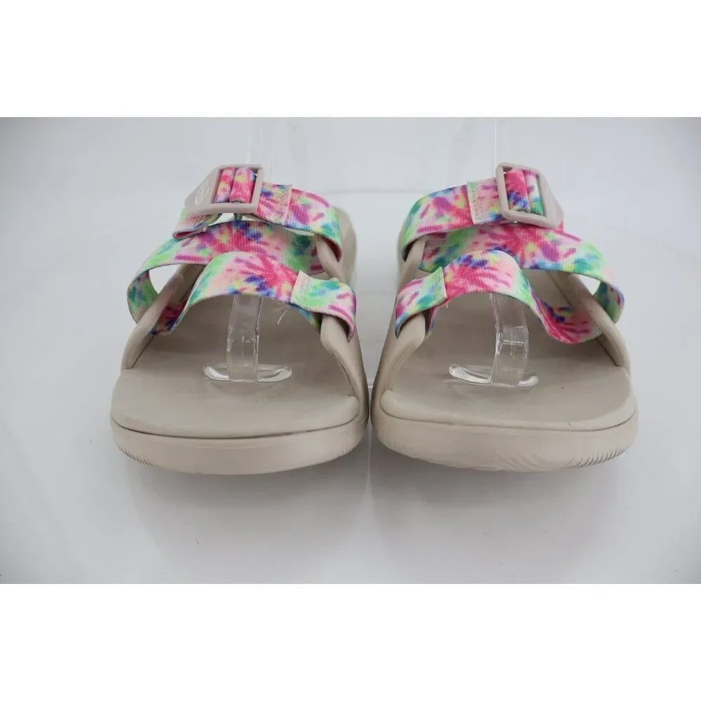 Chaco Women's Chillos Slide Sandal Light Tie Dye Size 12 Flat Slip on Shoes